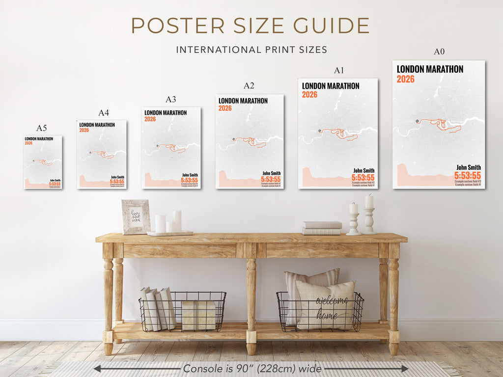 Size guide, in blue