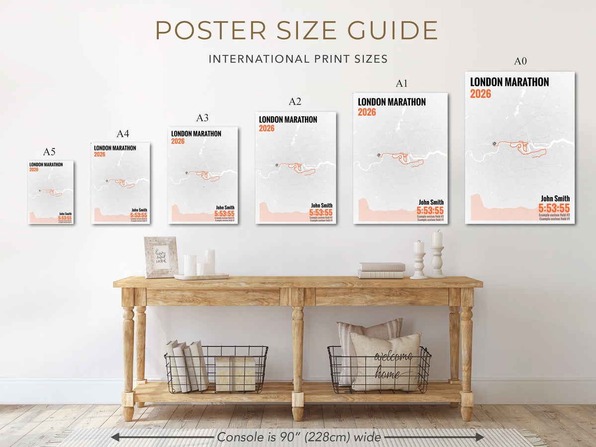 Size guide, in blue